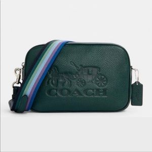 Coach Jes Horse & Carriage crossbody bag in dark ivy leather